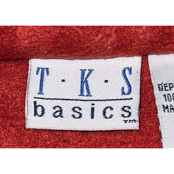 TKS Warm Fleece Vest Zip Up Pockets Extended Zipper Pulls - Red - Toddler Sz 3T - Picture 9 of 11